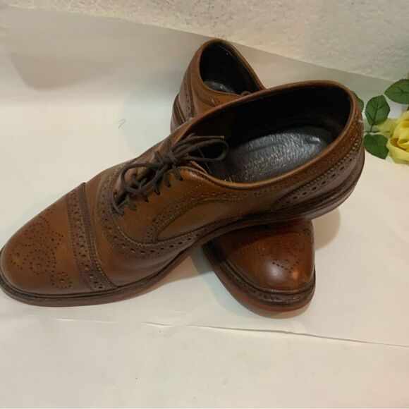 Allen Edmonds Strandmok Cap Toe Brown Oxfords Red Dainite Soles Men\'s Size 8.5 E main image 7